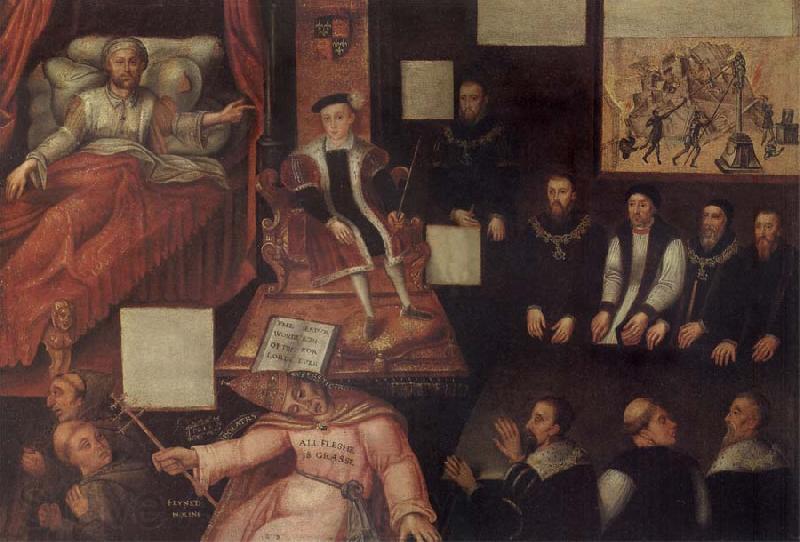unknow artist Edward and the Pope,and anti-papal allegorical painting Germany oil painting art